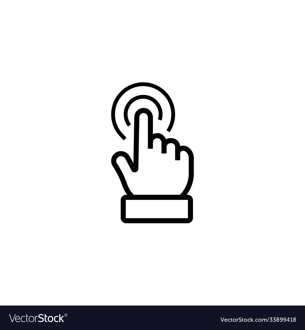 Hand Click Icon Royalty Free Vector Image - Vectorstock