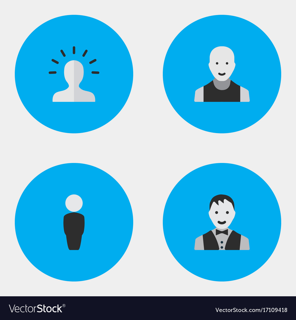 Set of simple avatar icons