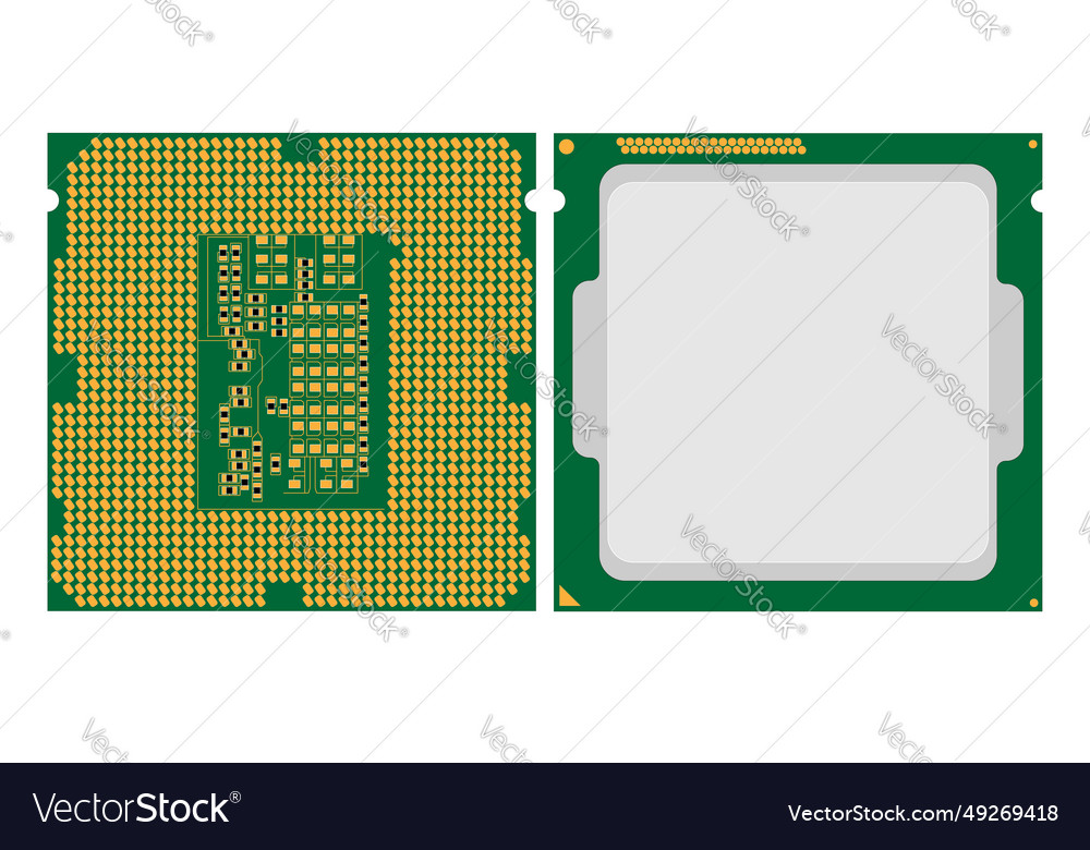 Simple of digital electronic computer cpu chip