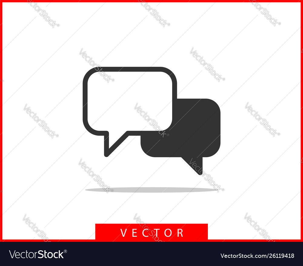 Talk bubble speech icon blank empty bubbles vector image Talk bubble speech icon blank empty bubbles