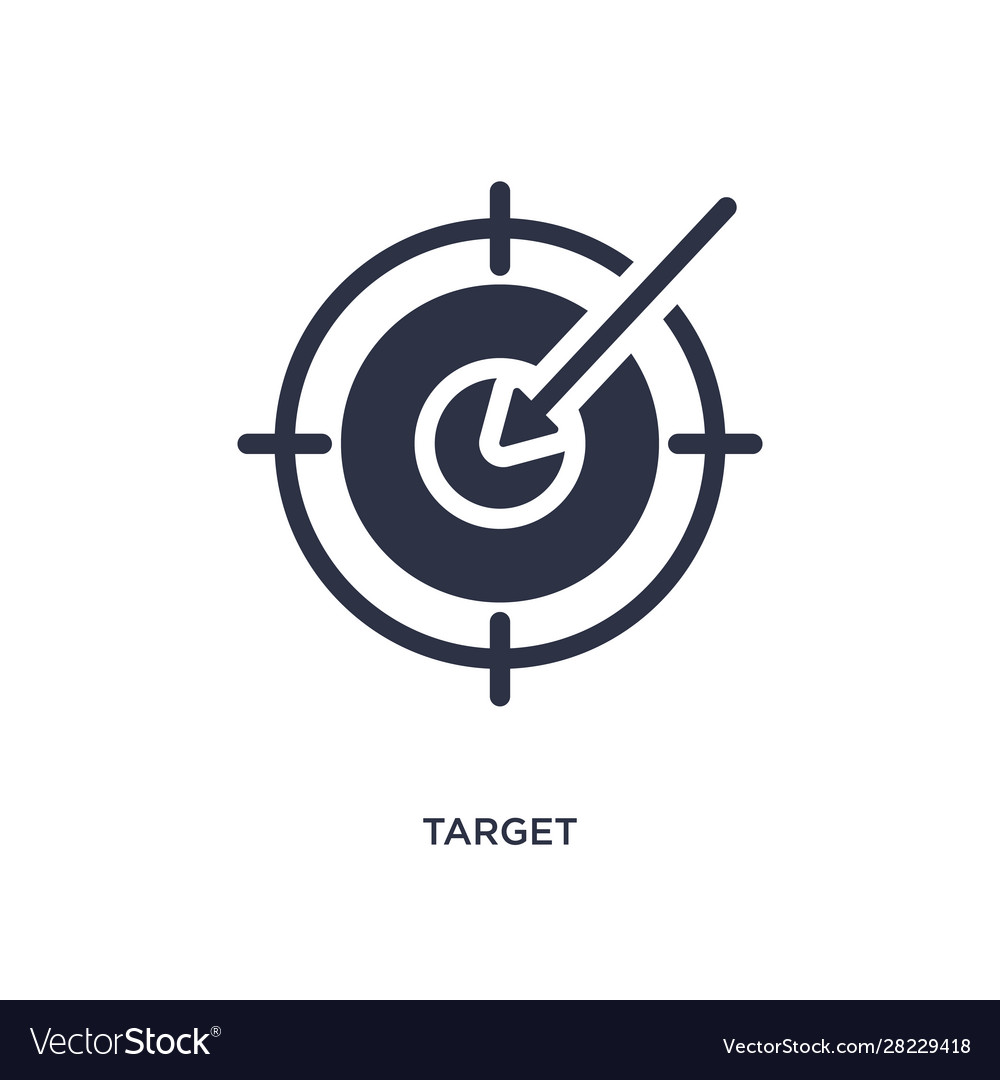 Target icon on white background simple element