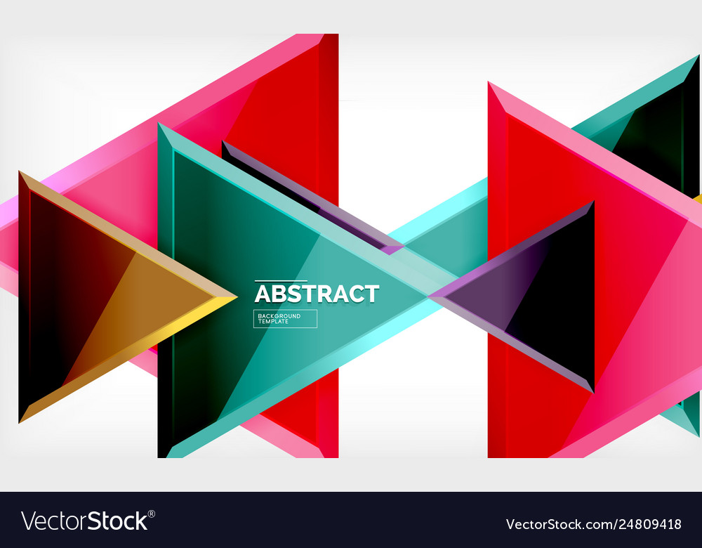 Triangular low poly background design vector image Triangular low poly background design