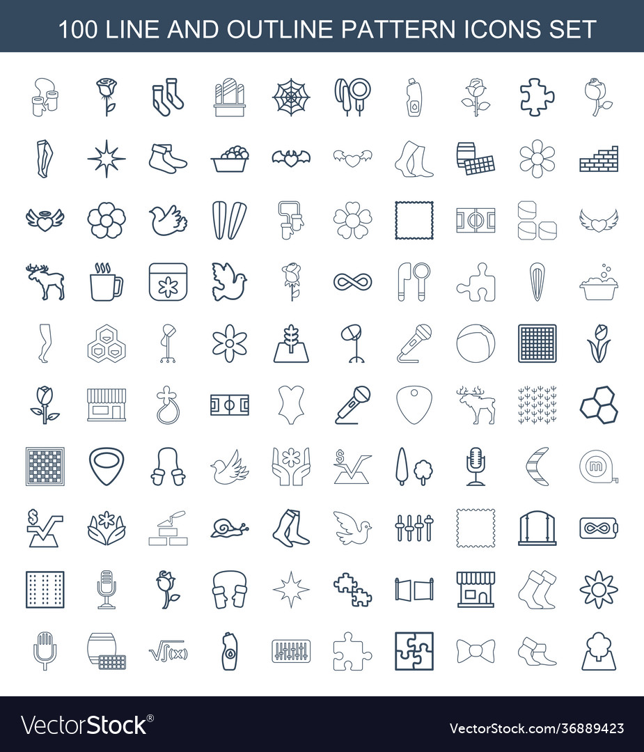 100 pattern icons