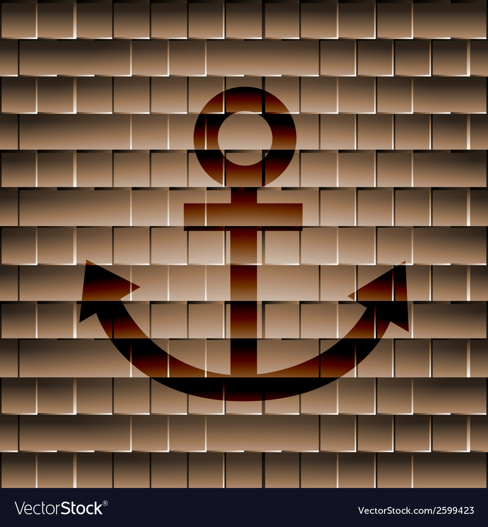 Anchor flat modern web button and space for your