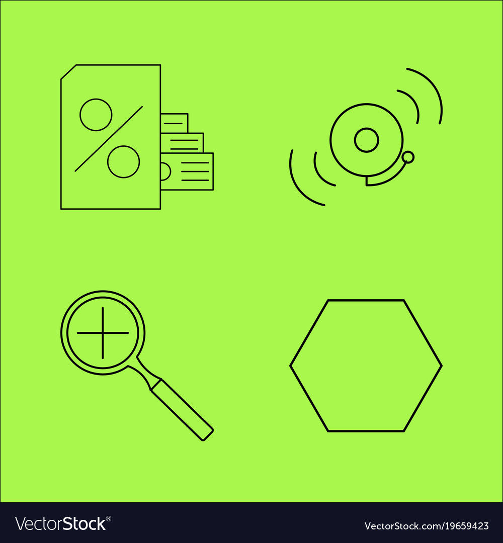 Basic content simple linear outline icon set