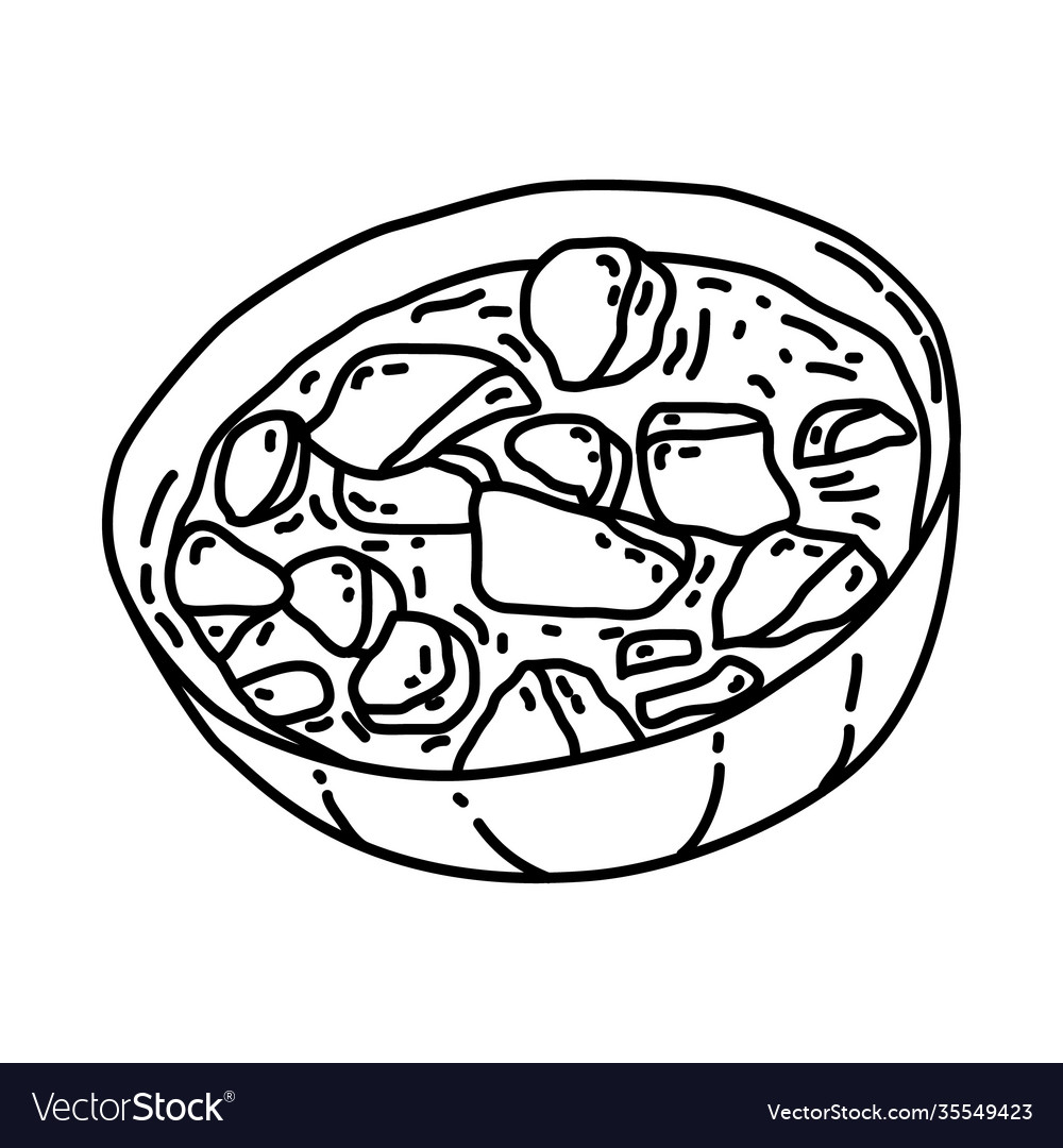Blanquette de veau icon doodle hand gezeichnet Vector Image Blanquette de veau icon doodle hand gezeichnet