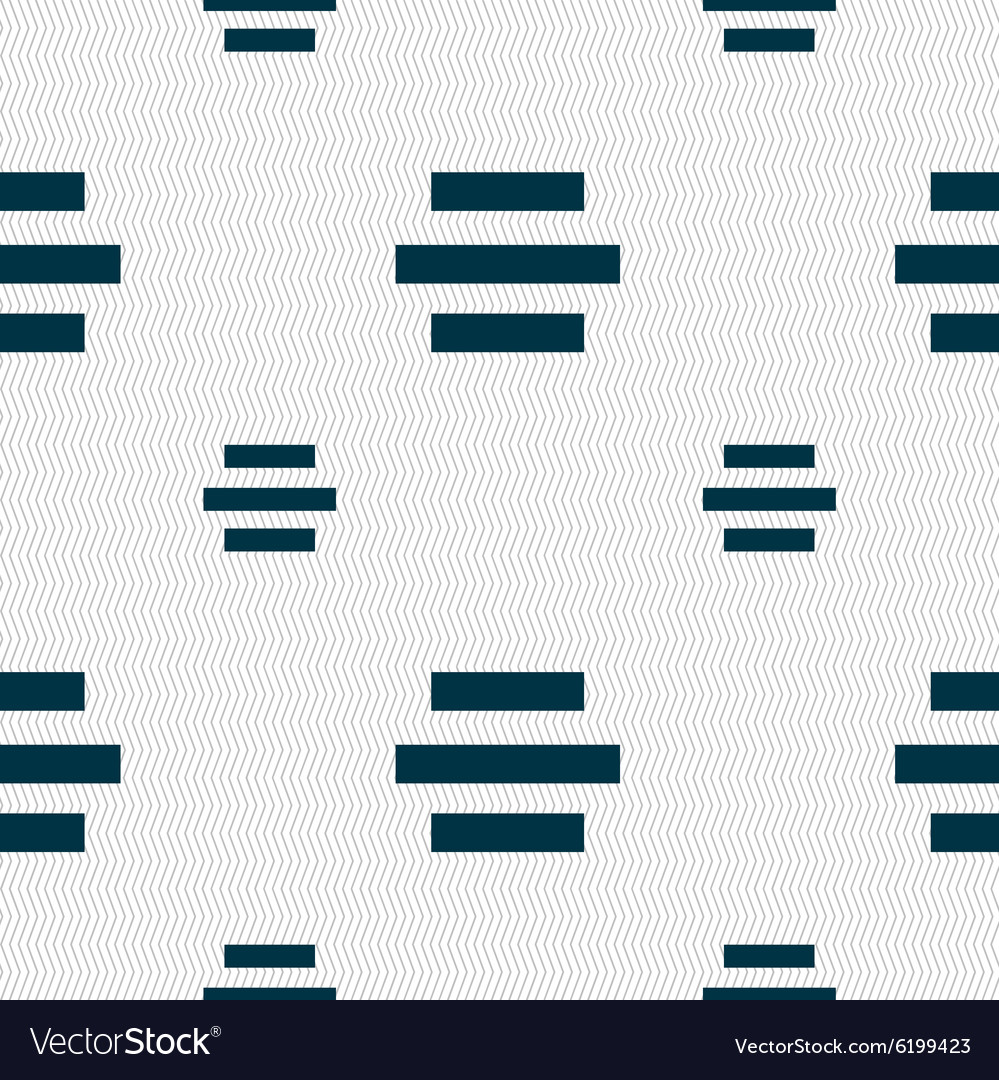 Center alignment icon sign seamless pattern
