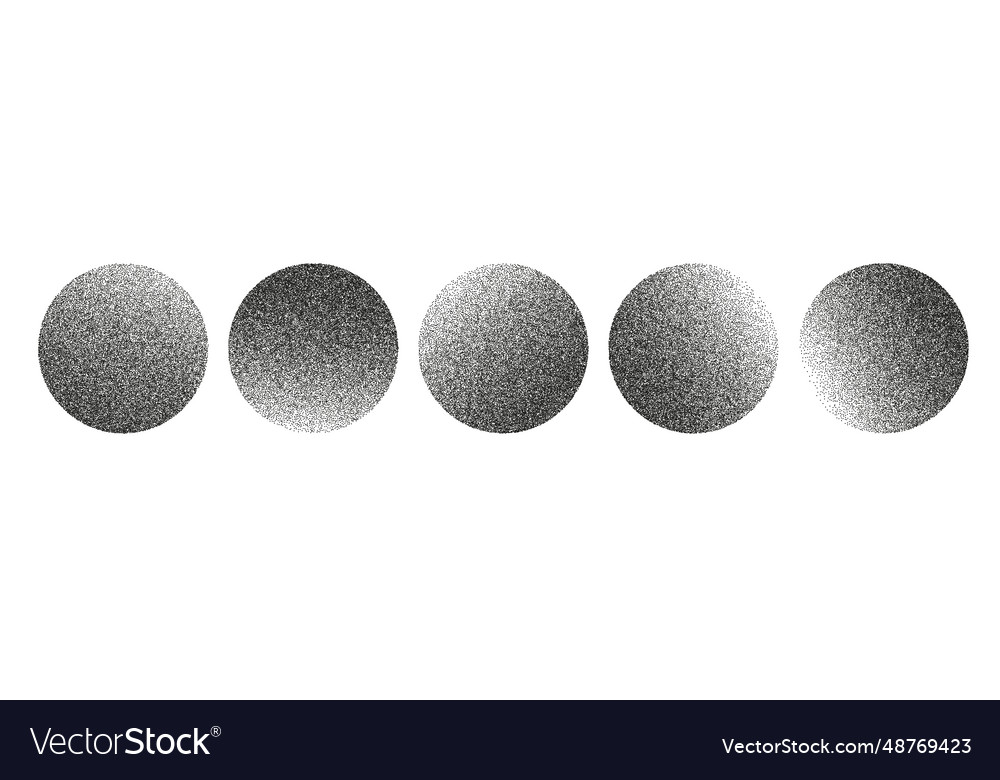 Circular shape with grainy texture gradients vector image Circular shape with grainy texture gradients