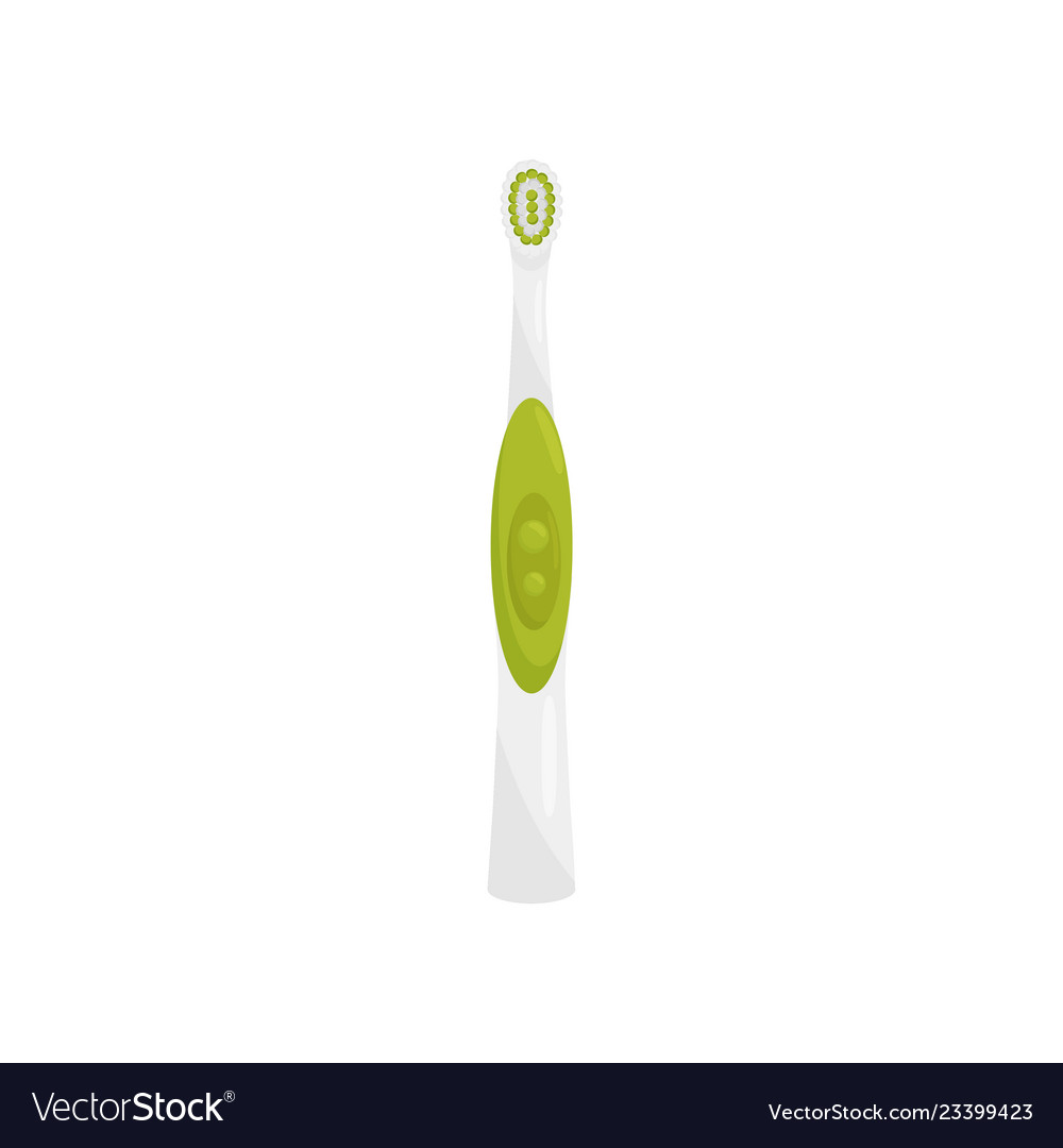 Electric toothbrush with two buttons front view vector image Electric toothbrush with two buttons front view
