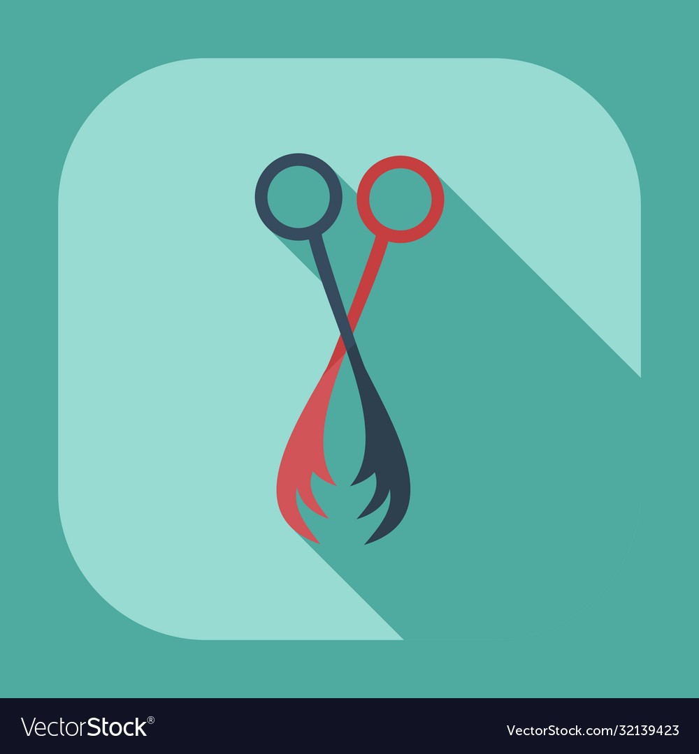 Flat modern design with shadow icons thinning Vector Image