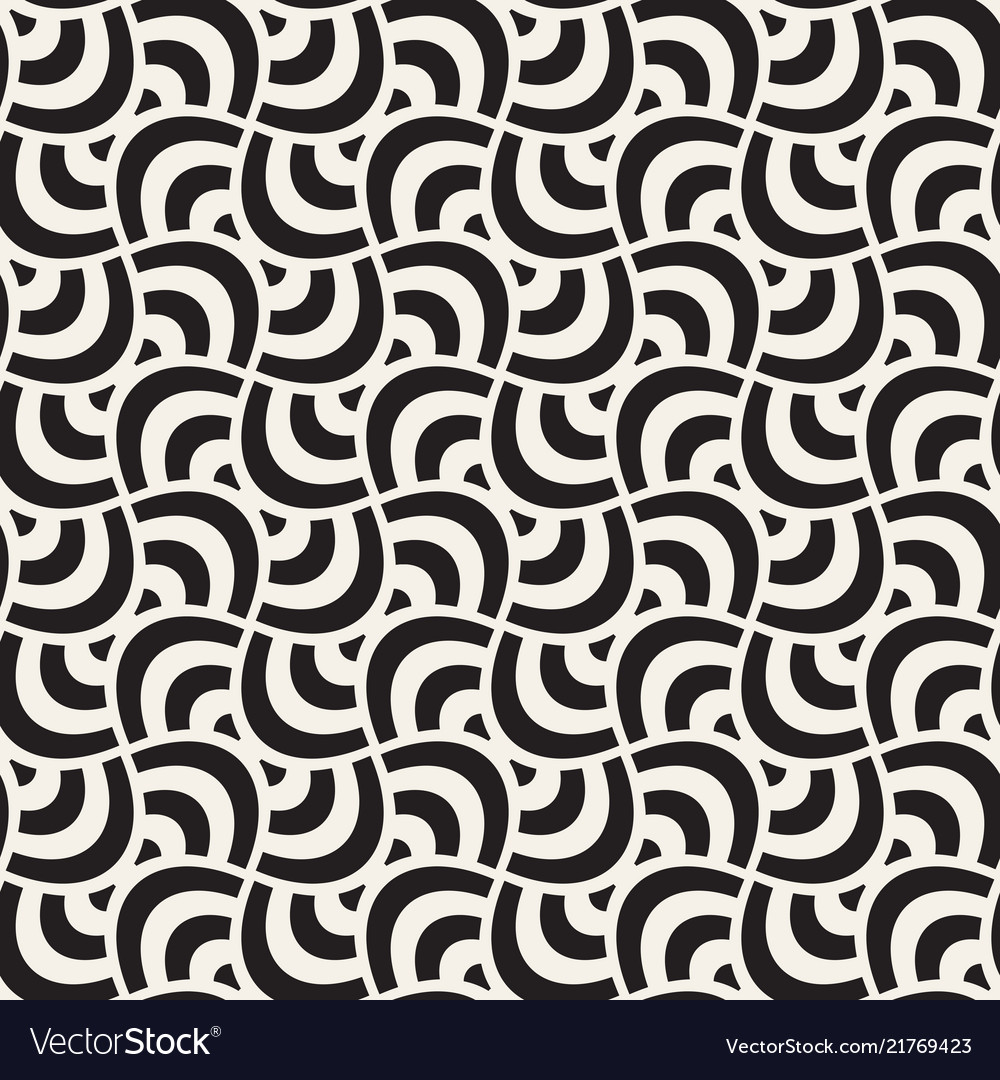 Geometric seamless pattern with curved shapes vector image Geometric seamless pattern with curved shapes