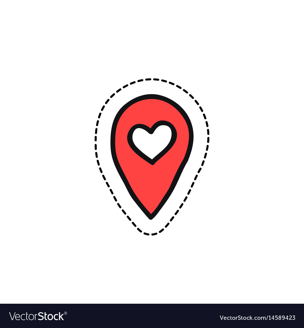 Heart Pointer Location Icon