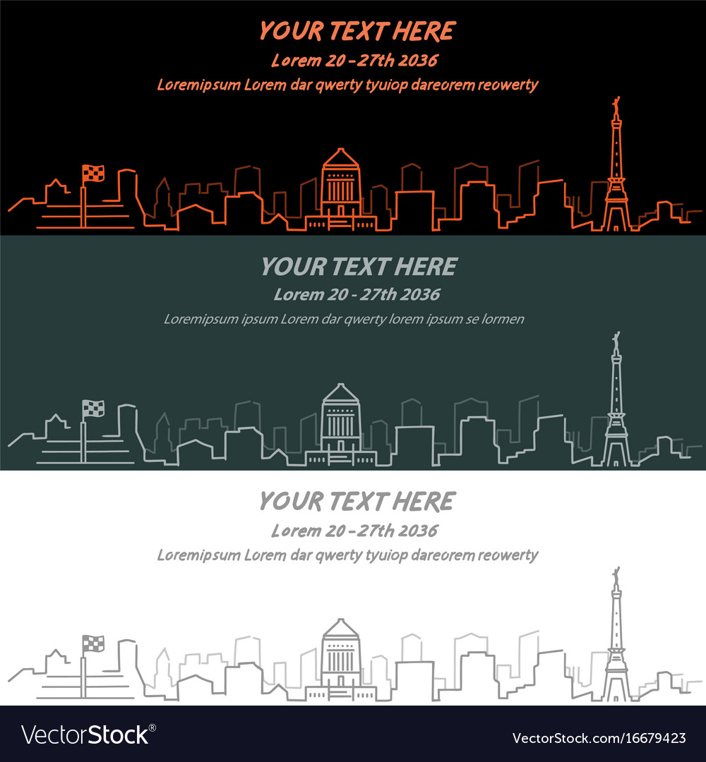 Indianapolis event banner hand drawn skyline Vector Image