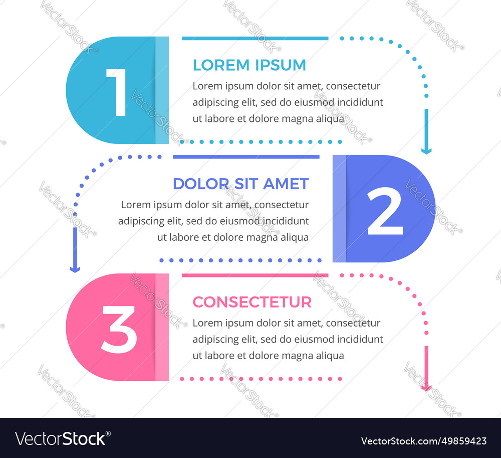Infographic template - 3 elements Royalty Free Vector Image