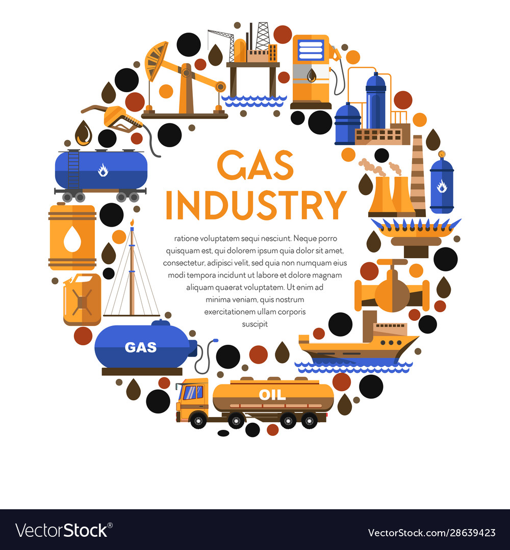 Oil mining and gas industry isolated icon factory Vector Image