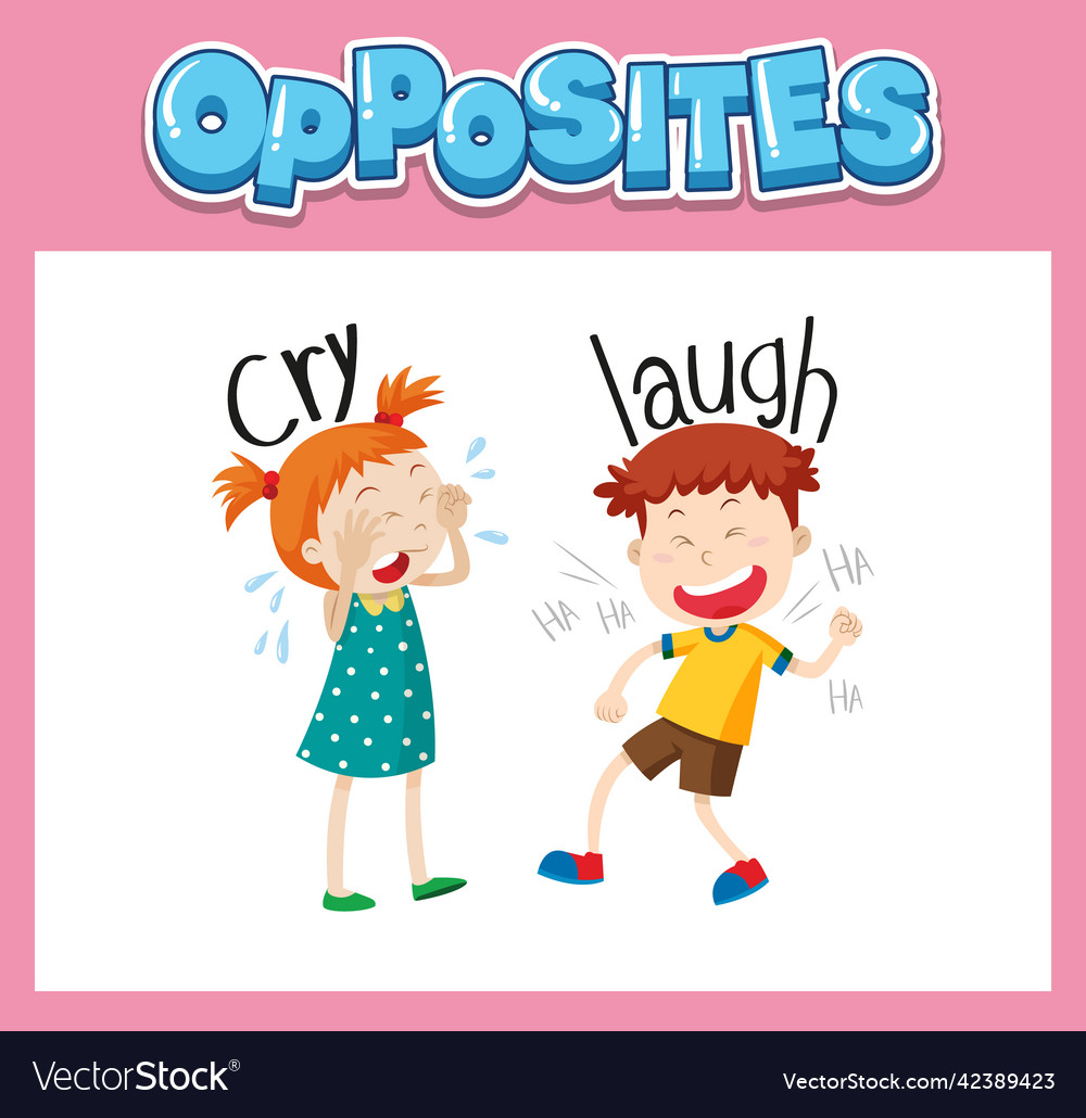 Opposite english words for kids Royalty Free Vector Image