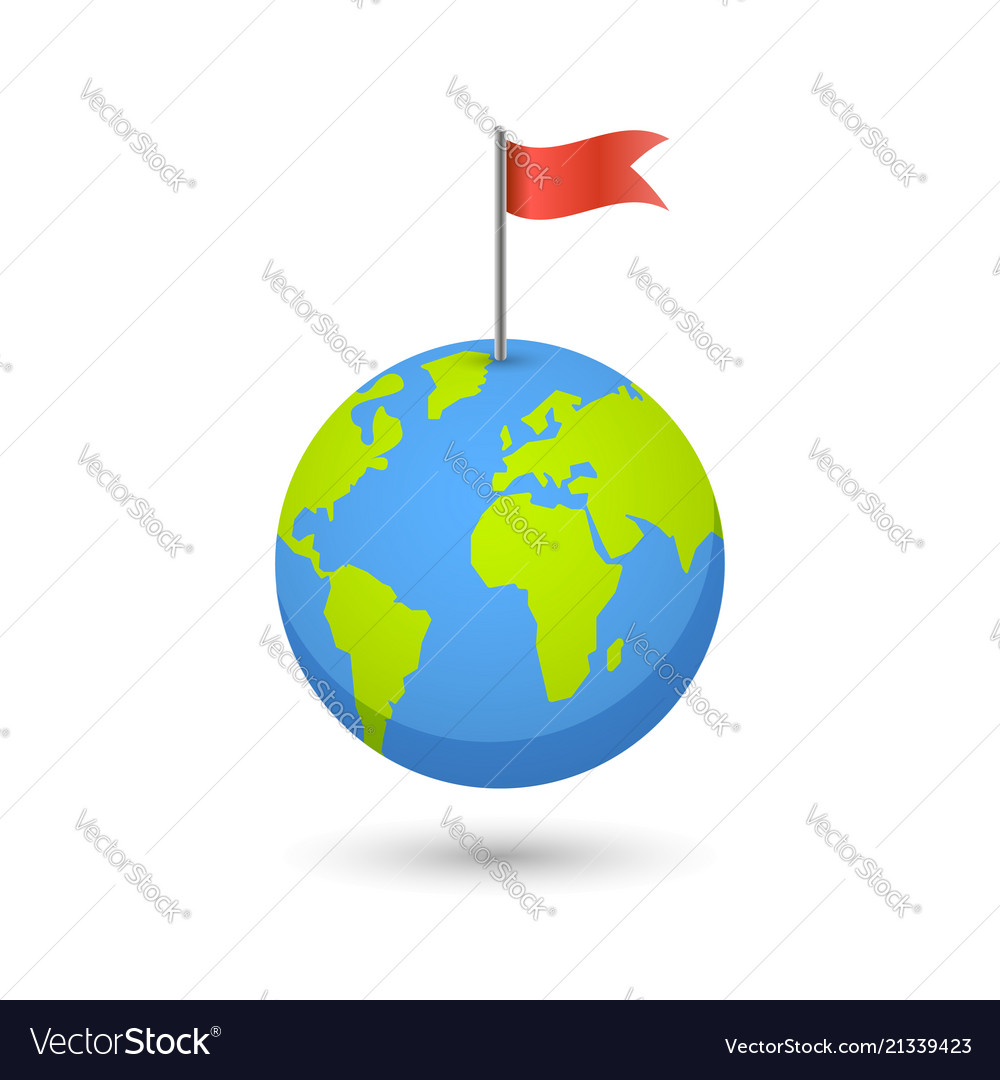 earth with flag