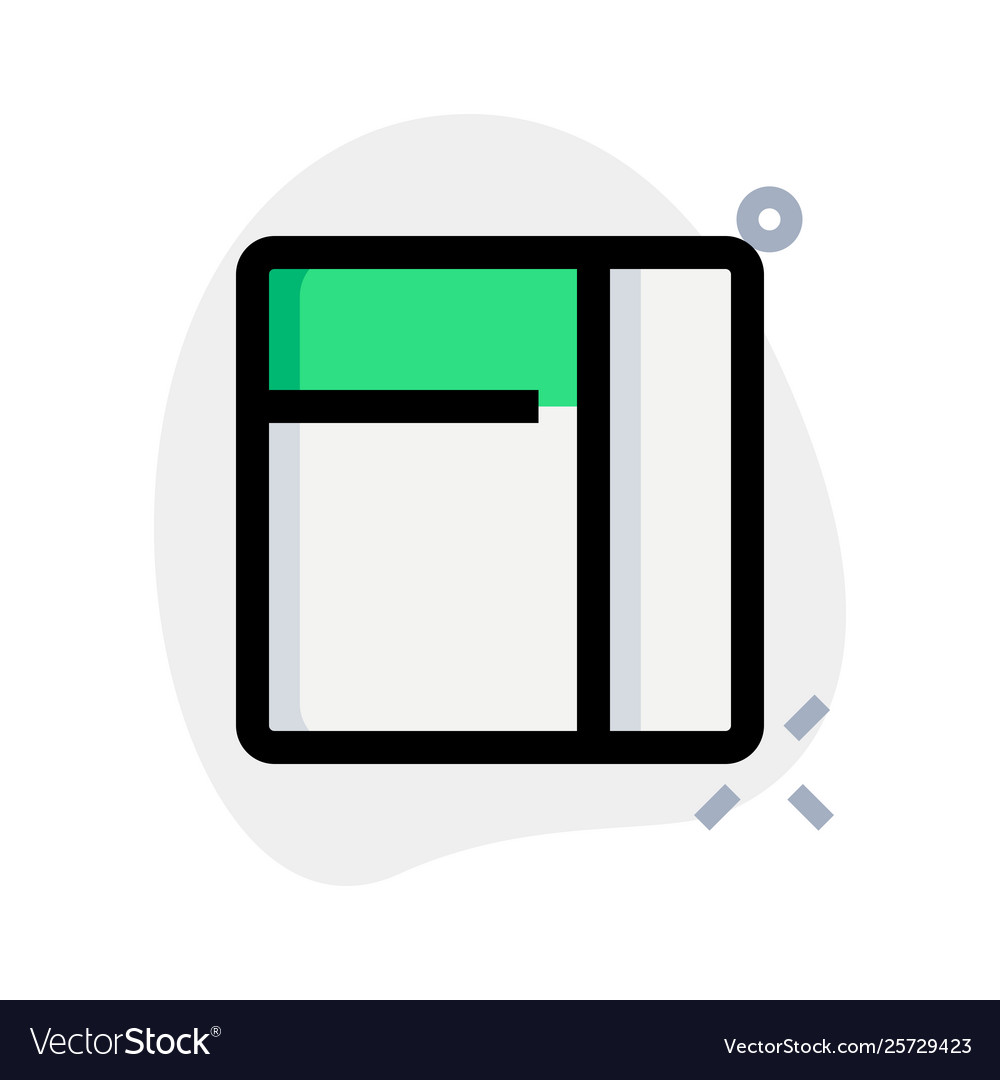 Right and top split bar design box