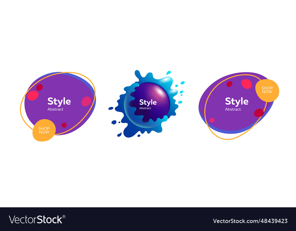 Set of layered abstract blobs Vector Image Set of layered abstract blobs