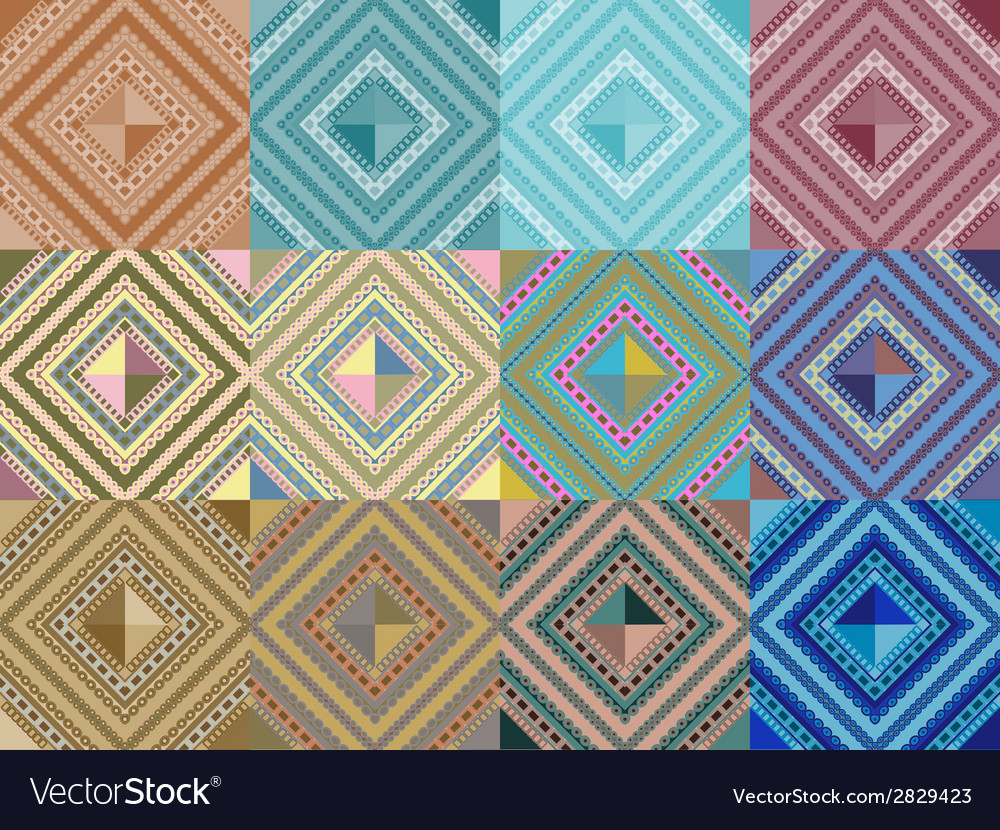 Set of seamless pattern abstract shape background