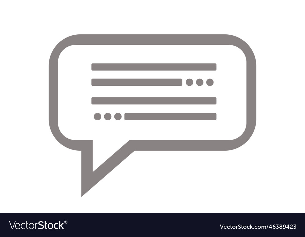Text message chat icon speech bubble with