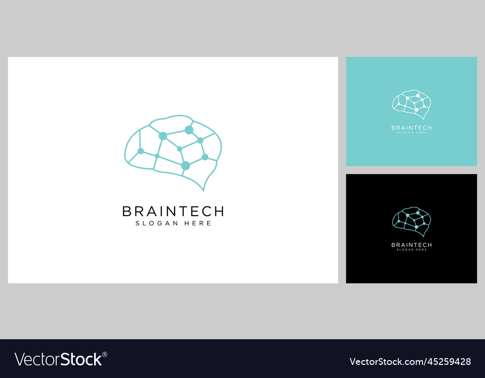 Brain Technology Logo Design Template Royalty Free Vector Brain Technology Logo Design Template Royalty Free Vector