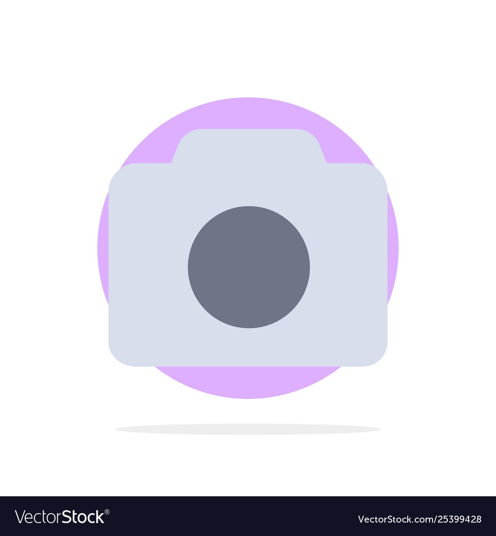 Camera image basic ui abstract circle background vector image Camera image basic ui abstract circle background
