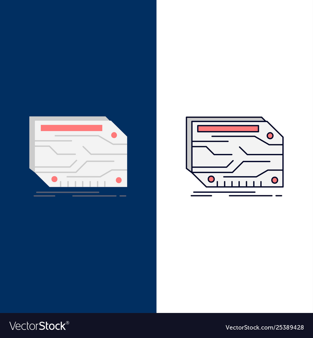 Card component custom electronic memory flat vector image Card component custom electronic memory flat
