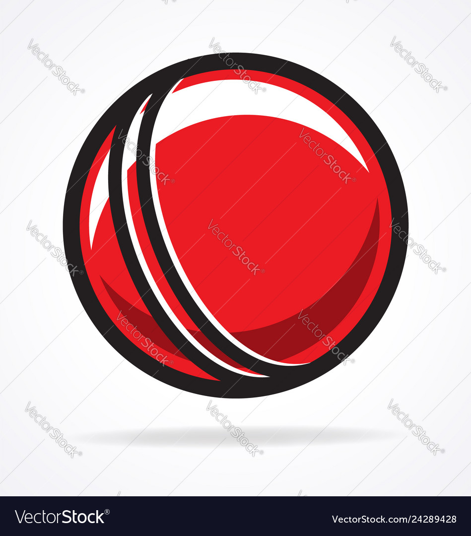 Cricket ball Royalty Free Vector Image - VectorStock