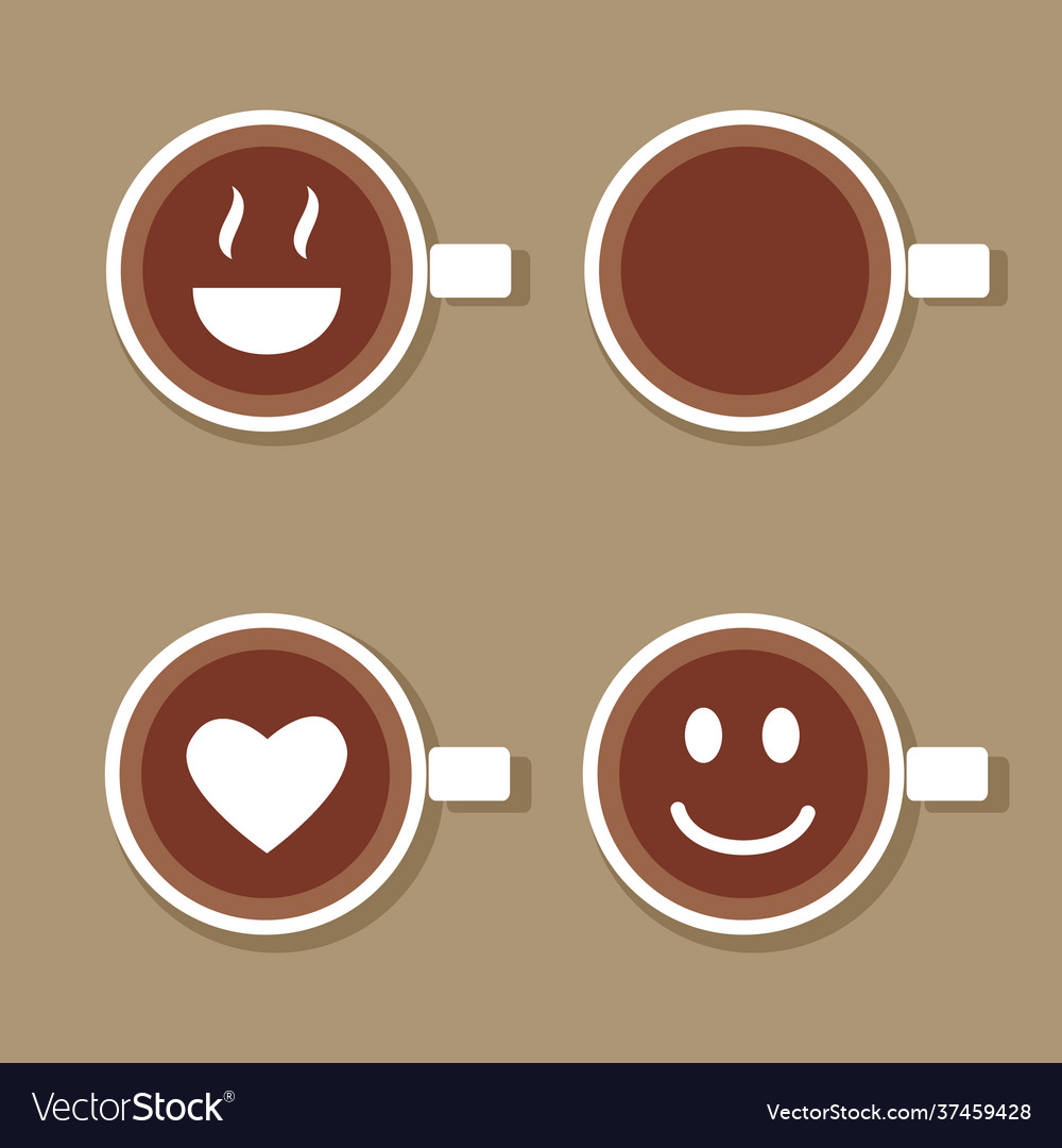 Cup coffee view from above