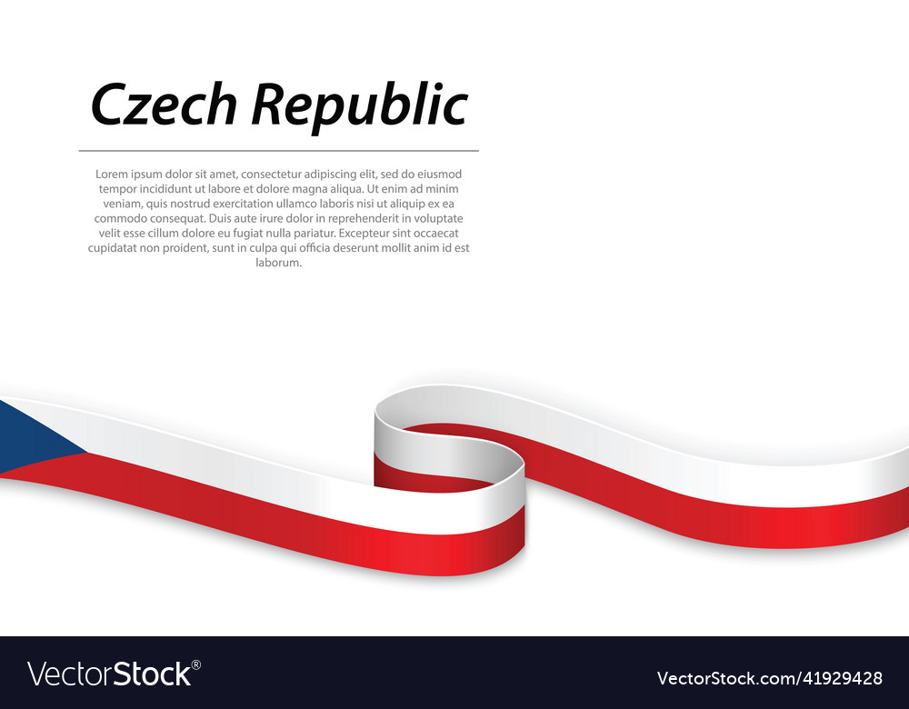 Tschechische Flagge Band Banner