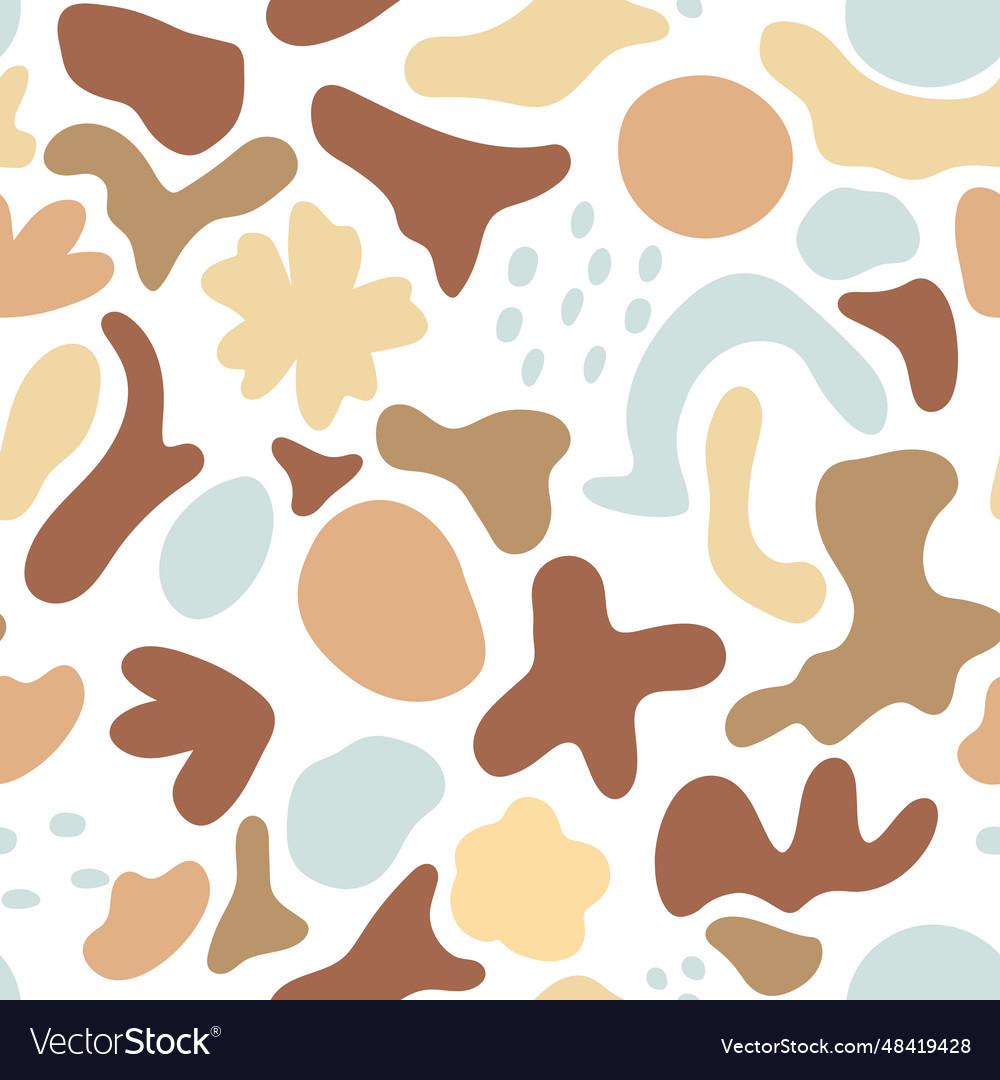 Different shapes seamless pattern minimalistic