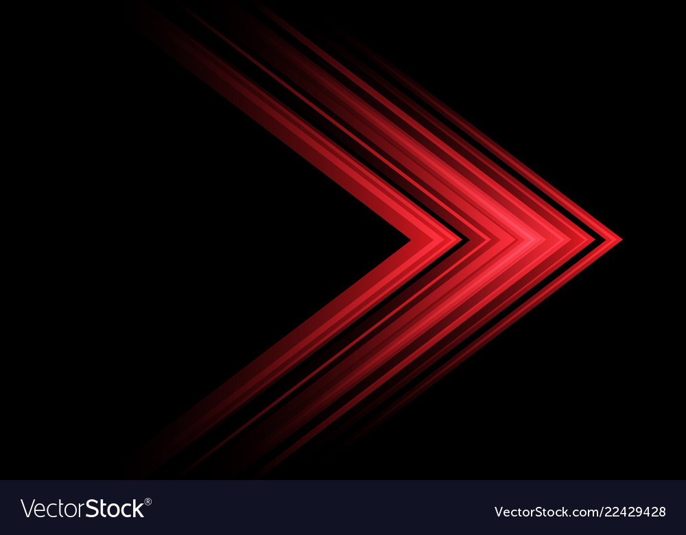 Dynamic Red Speed Arrow - Black Background