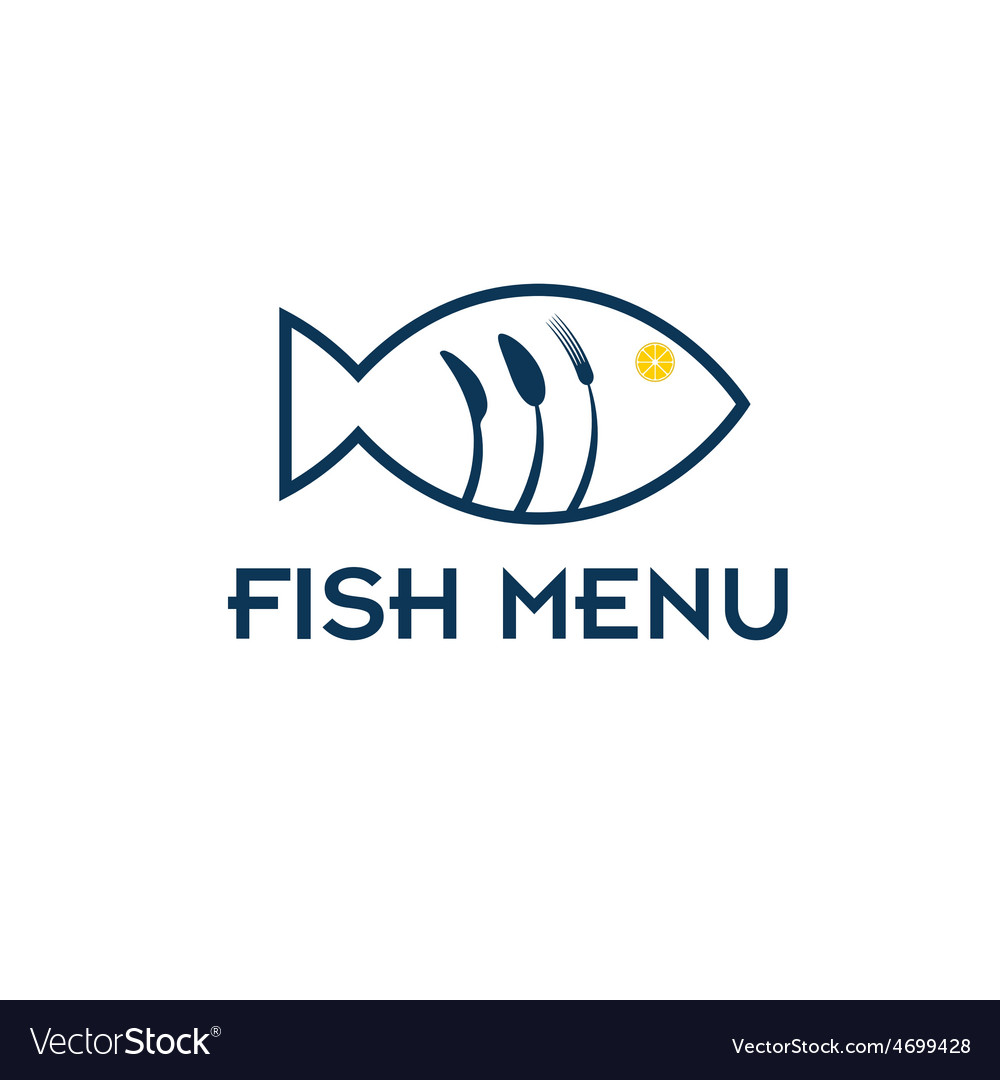 Fish menu design template