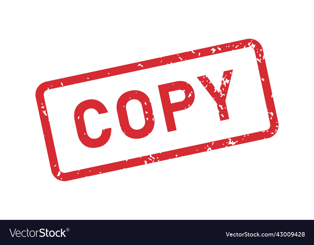 Grunge copy word rubber stamp copy red sign Vector Image