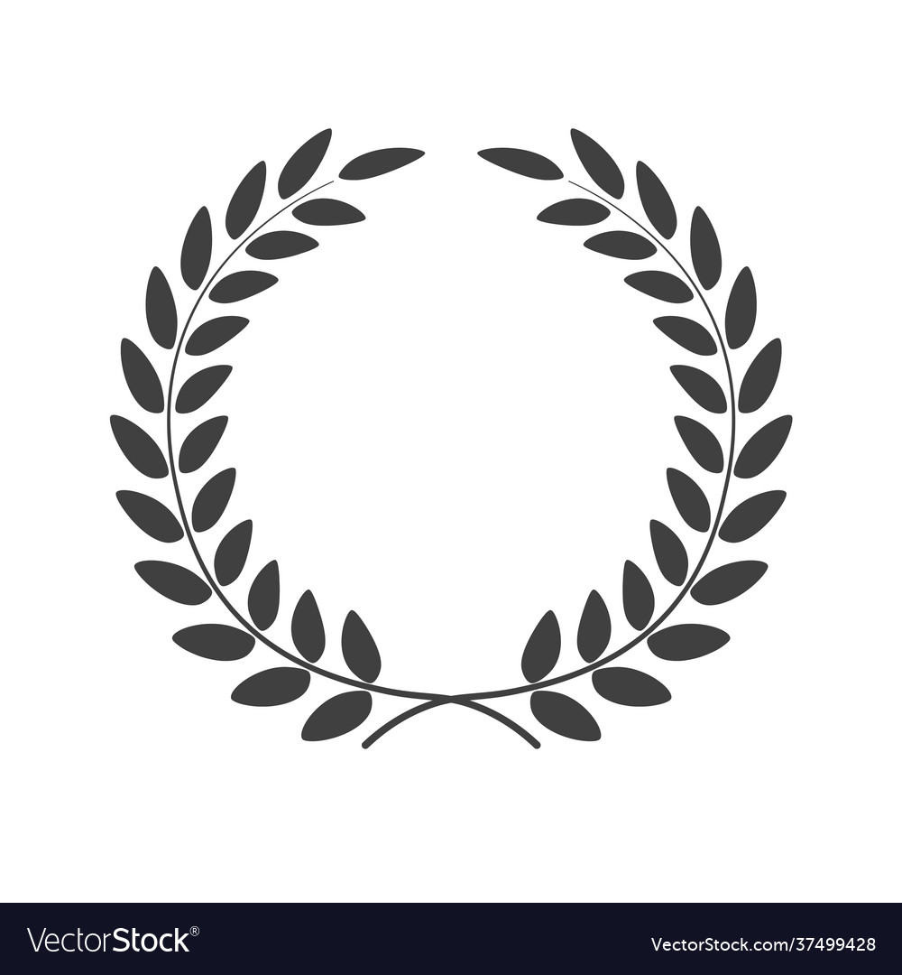 Laurel wreath isolated on white background