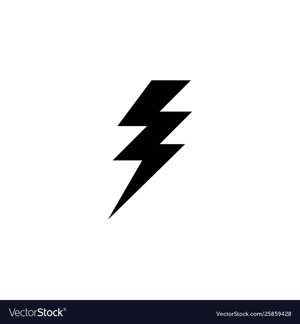 Lightning bolt flash thunderbolt icons Royalty Free Vector