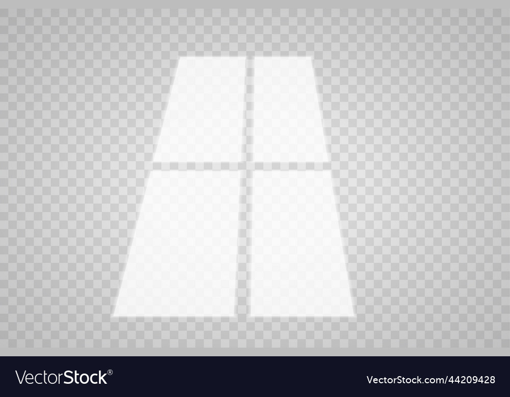 Overlay shadow effect transparent window vector image Overlay shadow effect transparent window