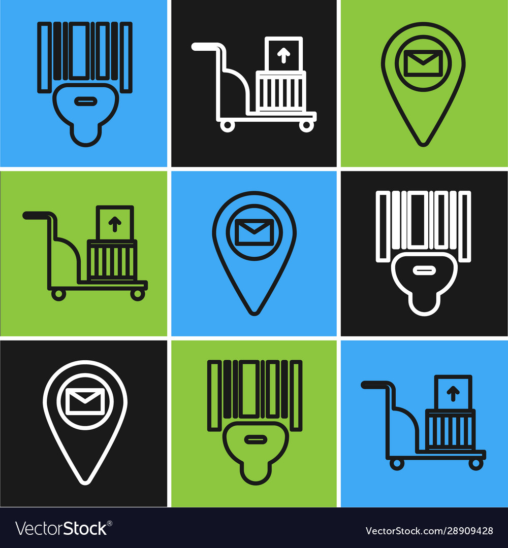Set line scanner scanning bar code placeholder vector image Set line scanner scanning bar code placeholder