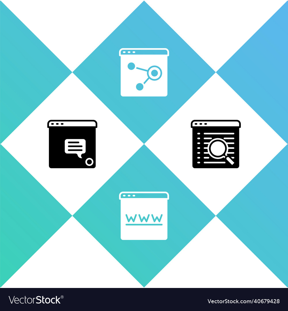 Set new chat messages notification browser window vector image Set new chat messages notification browser window