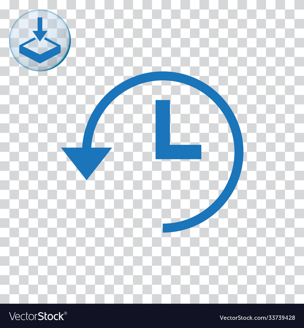 Time back icon for web and mobile