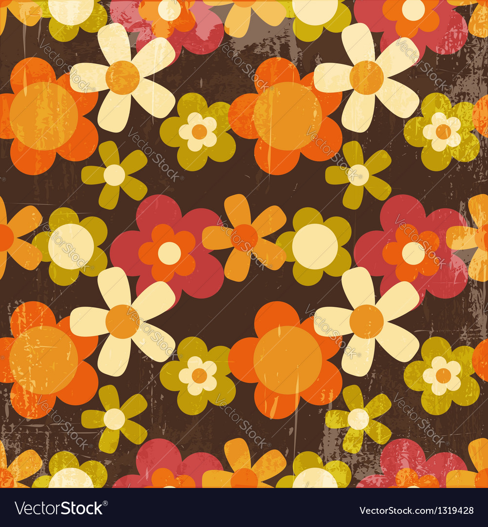 Vibrant Floral Retro Pattern
