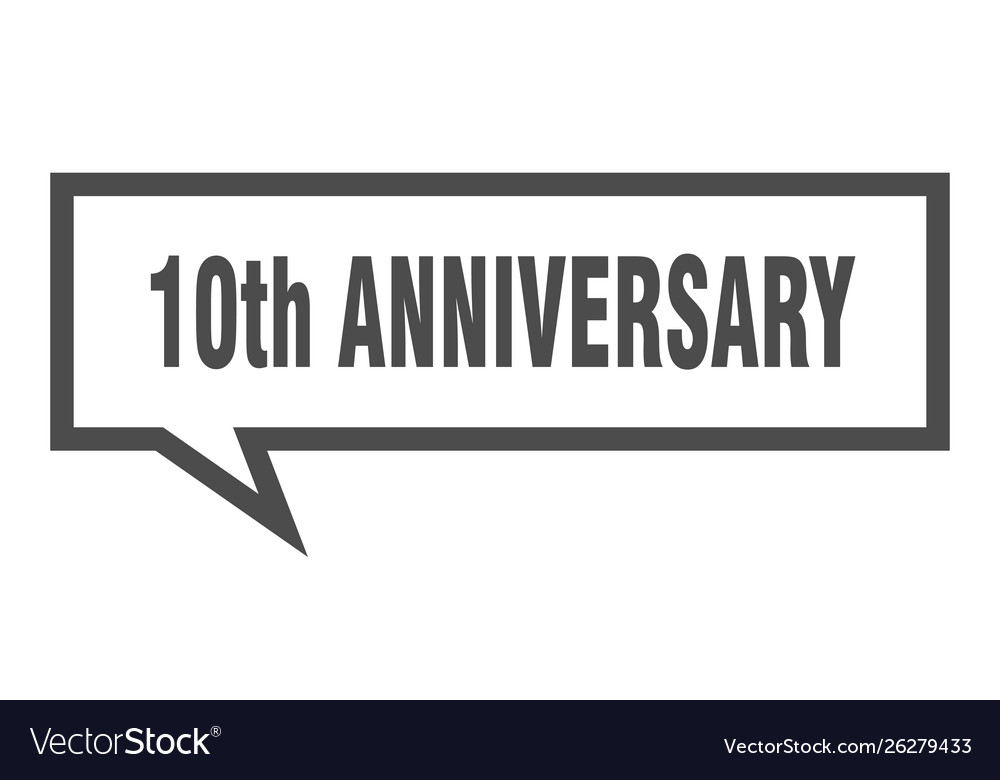 10th anniversary sign square