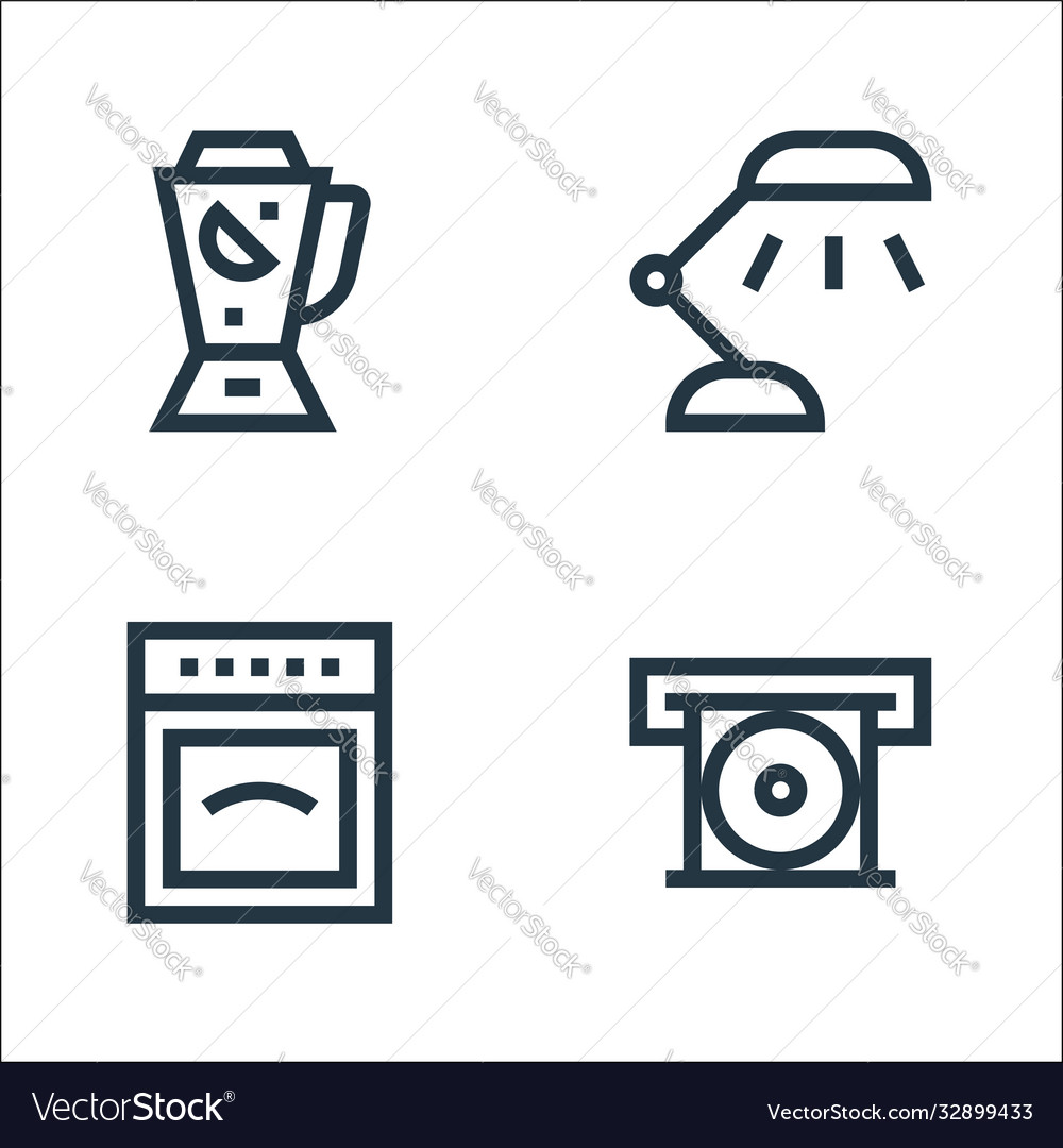 Electronics line icons linear set quality
