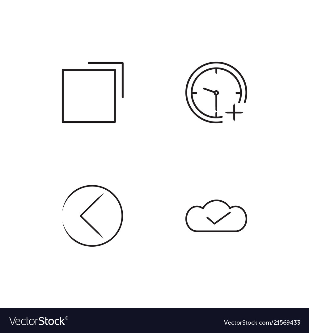 Essential linear icons set simple outline