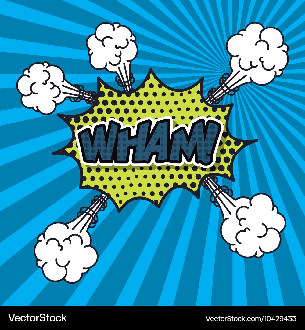 Explosion pop art style Royalty Free Vector Image