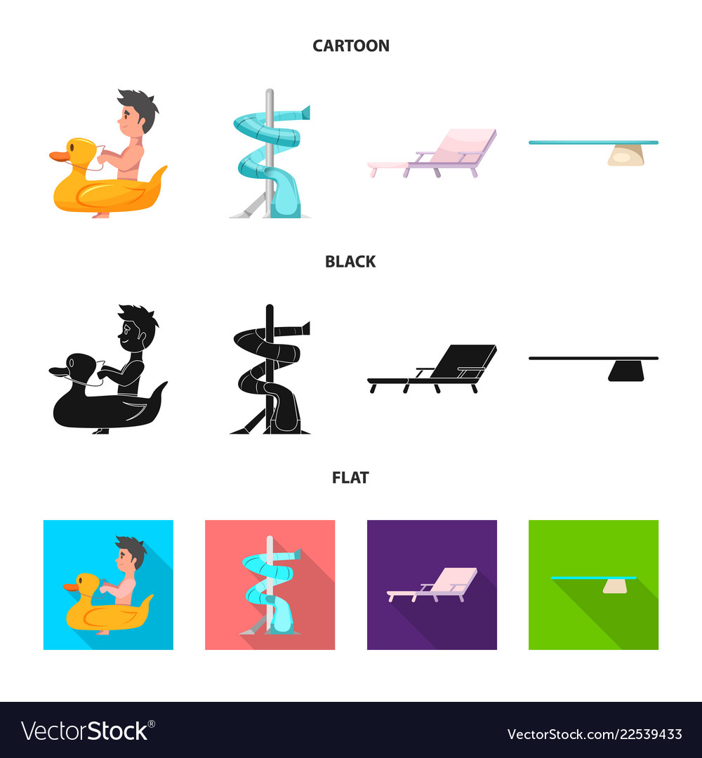 Isolated object of pool and swimming symbol vector image Isolated object of pool and swimming symbol