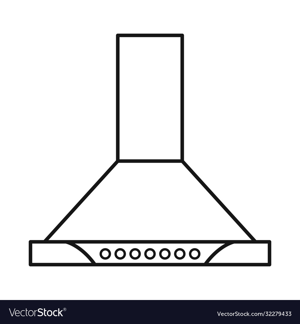 Isolated object rangehood and hood symbol