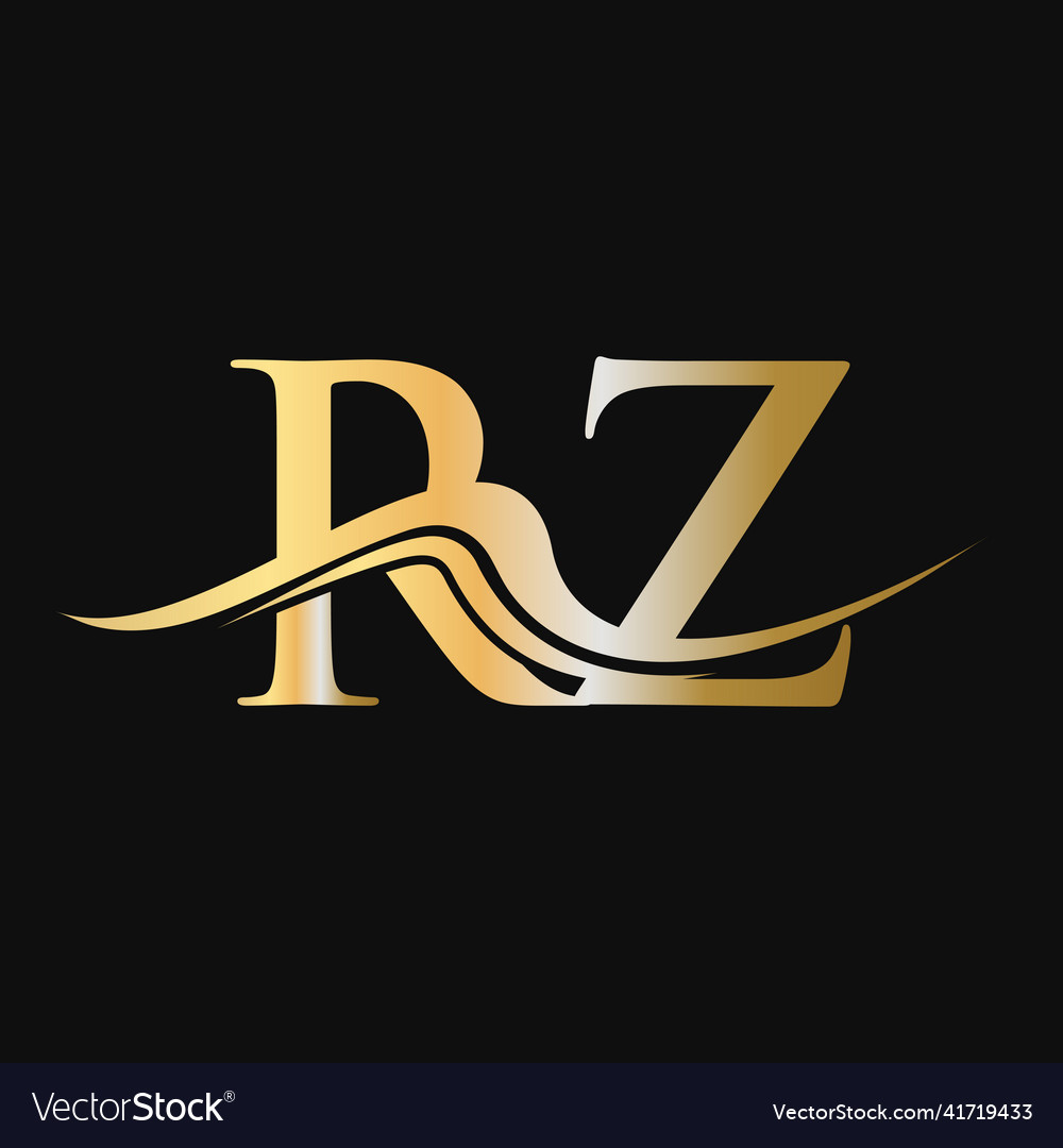 Letter rz logo design initial logotype Royalty Free Vector