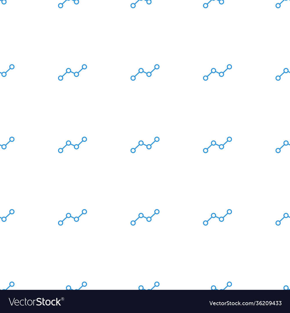 Line graph icon pattern seamless white background